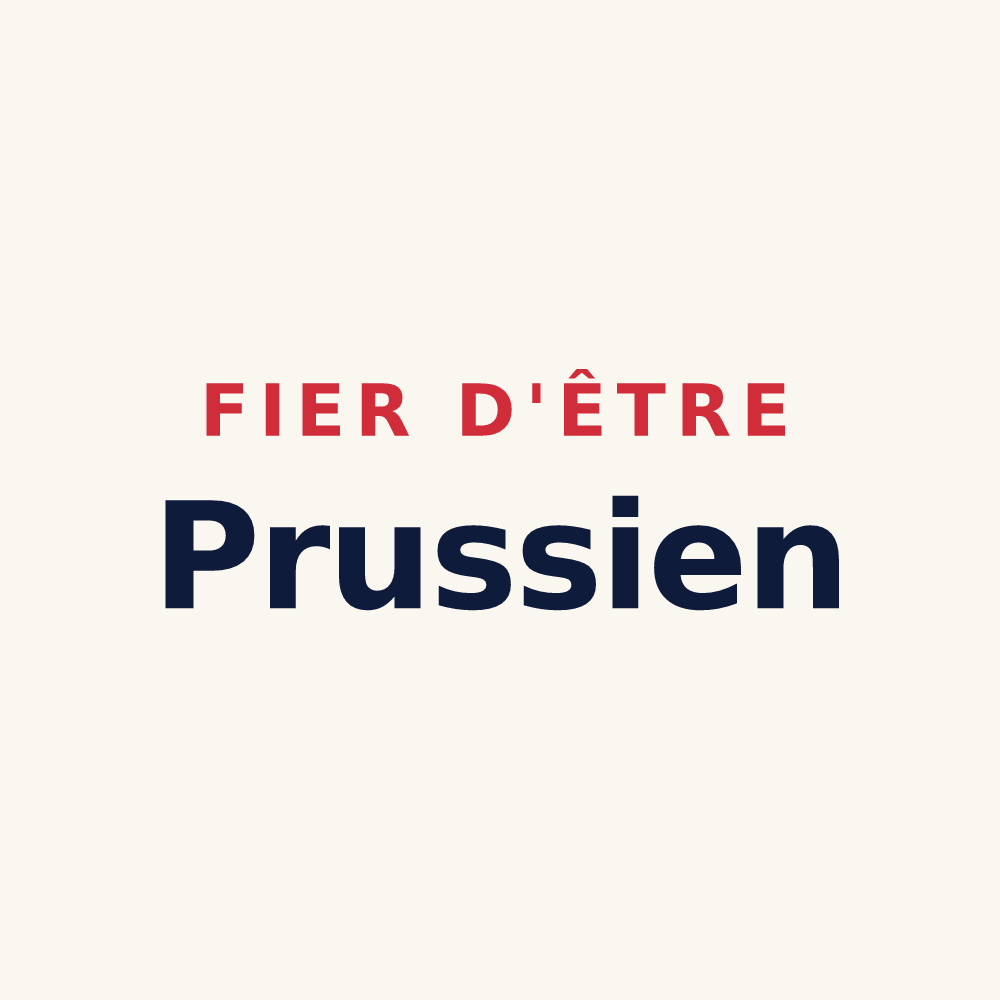 Tasse « Fier d'être Prussien » — design pour Fèrebrianges