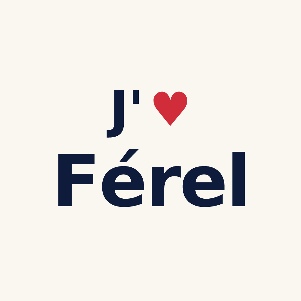 Tasse personnalisée Férel — design J'aime Férel