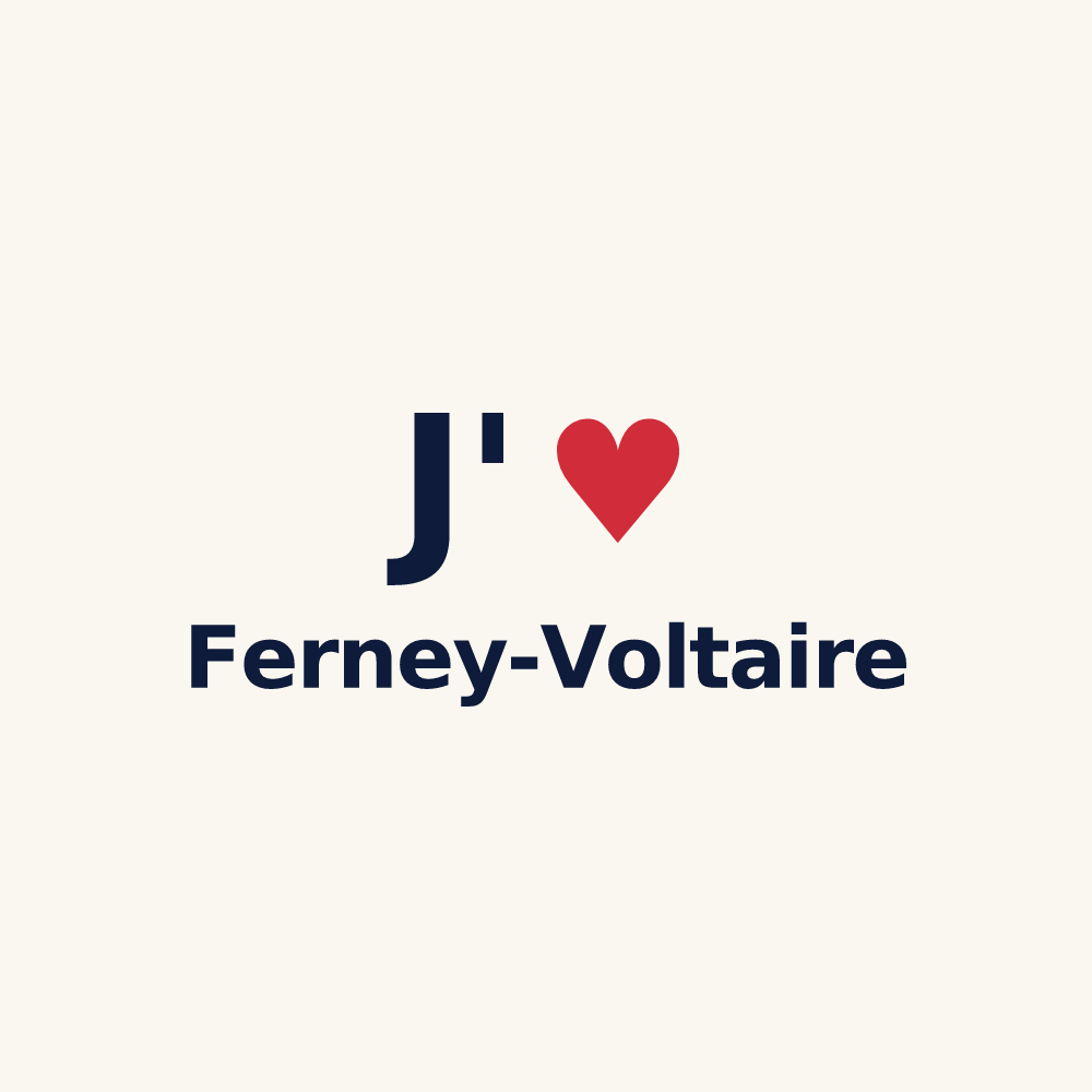 Tasse personnalisée Ferney-Voltaire — design J'aime Ferney-Voltaire