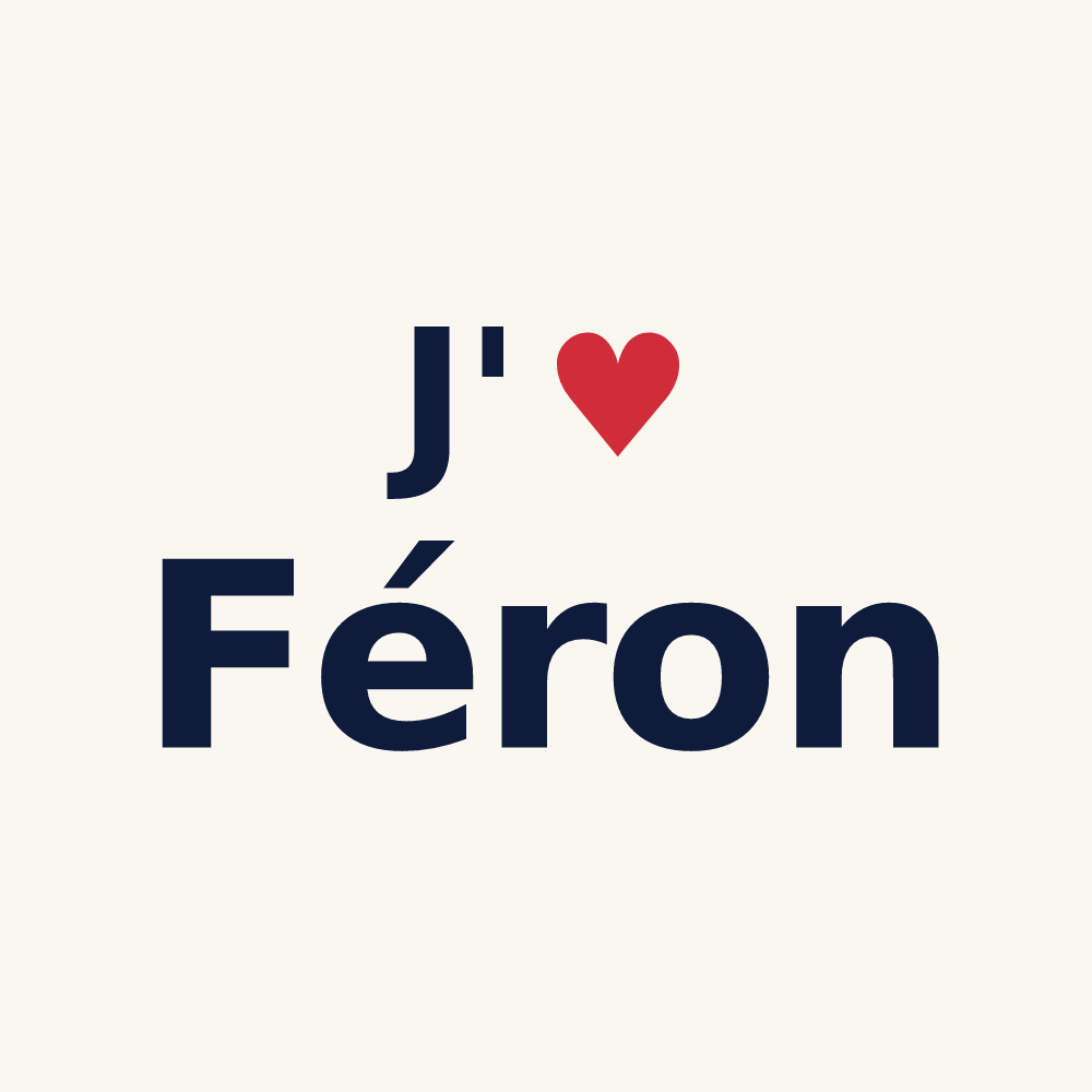 Tasse personnalisée Féron — design « J'aime Féron » imprimé sur la tasse