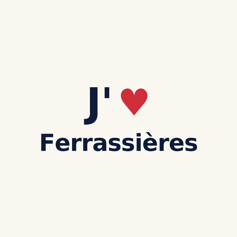 Tasse personnalisée Ferrassières — design J'aime Ferrassières