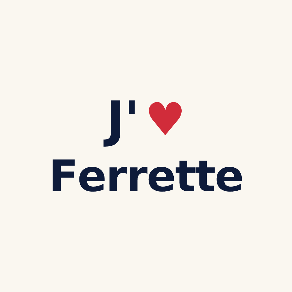 Tasse personnalisée Ferrette — design J'aime Ferrette
