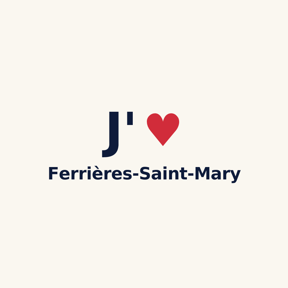 Tasse personnalisée Ferrières-Saint-Mary — design J'aime Ferrières-Saint-Mary