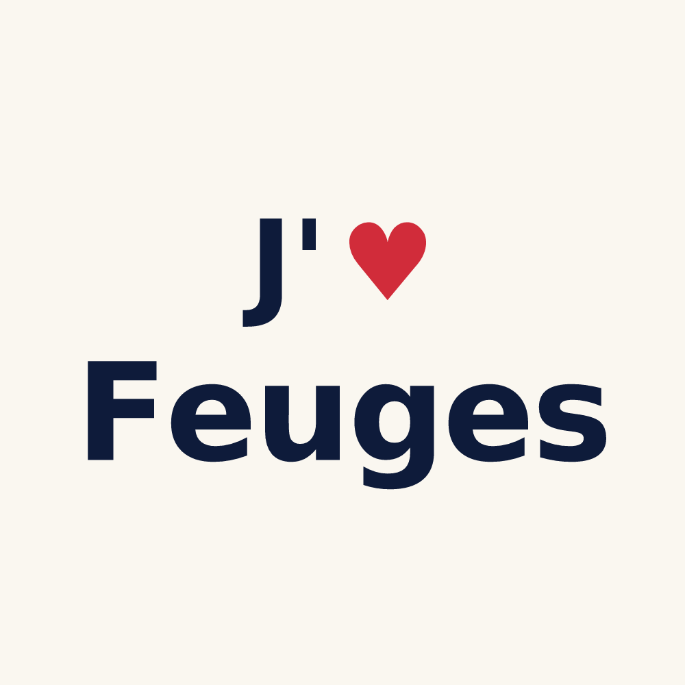 Tasse personnalisée Feuges — design J'aime Feuges