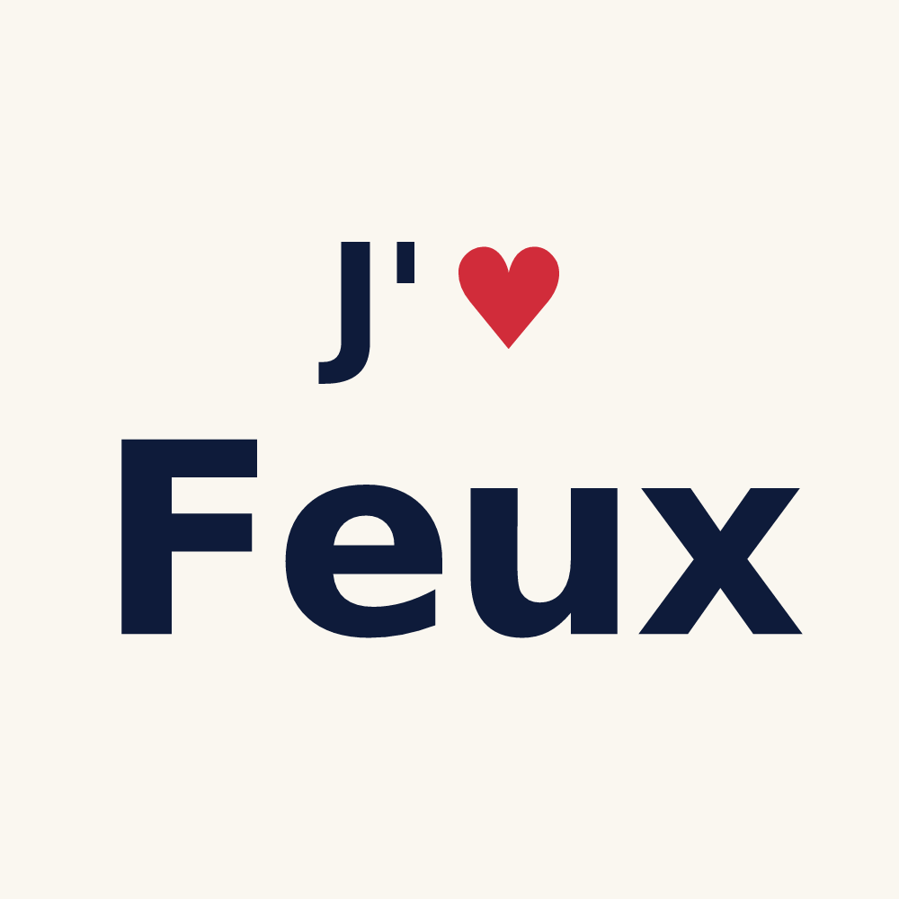Tasse personnalisée Feux — design « J'aime Feux » imprimé sur la tasse