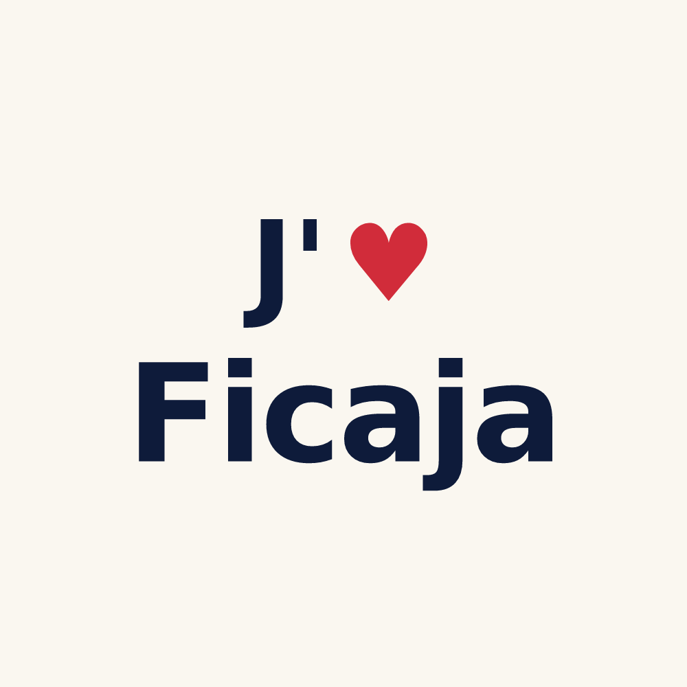 Tasse personnalisée Ficaja — design J'aime Ficaja