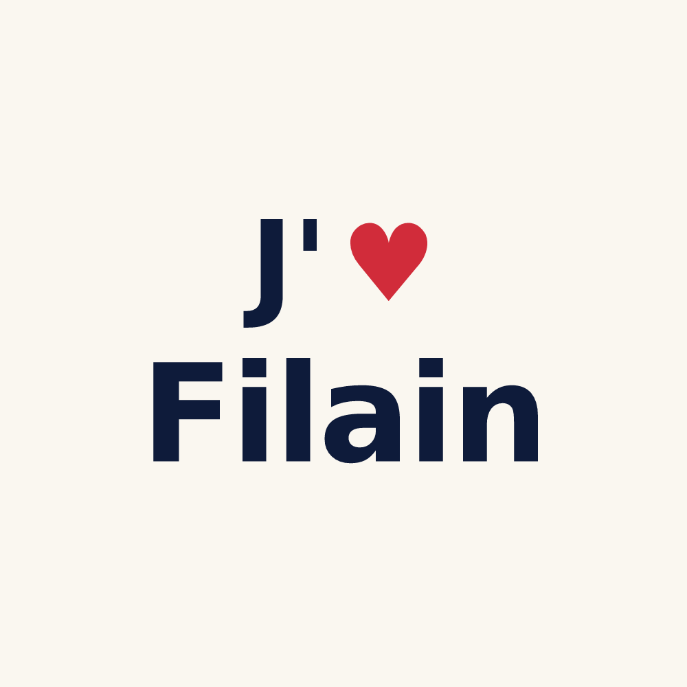 Tasse personnalisée Filain — design J'aime Filain