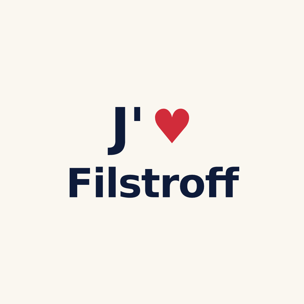 Tasse personnalisée Filstroff — design « J'aime Filstroff » imprimé sur la tasse