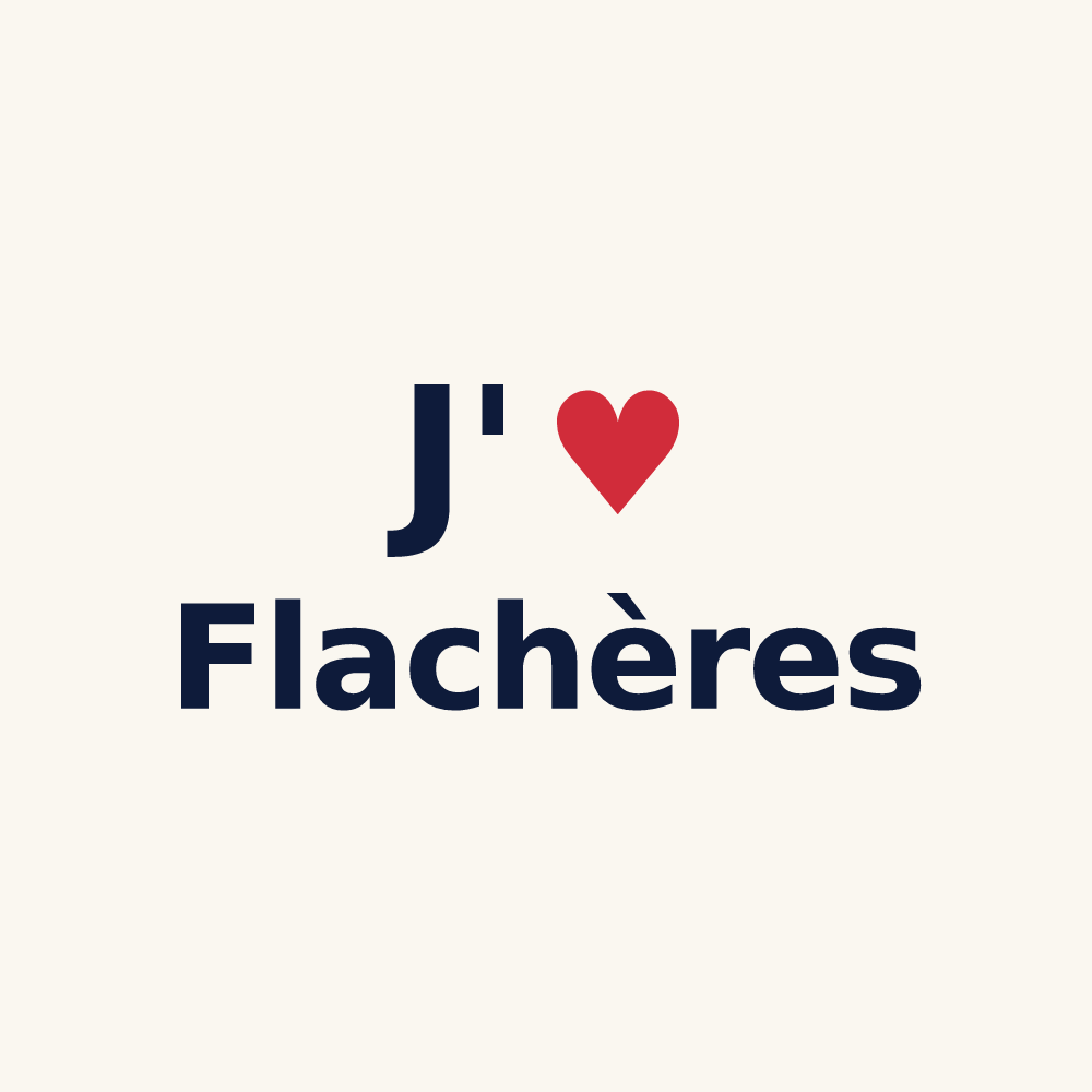 Tasse personnalisée Flachères — design J'aime Flachères