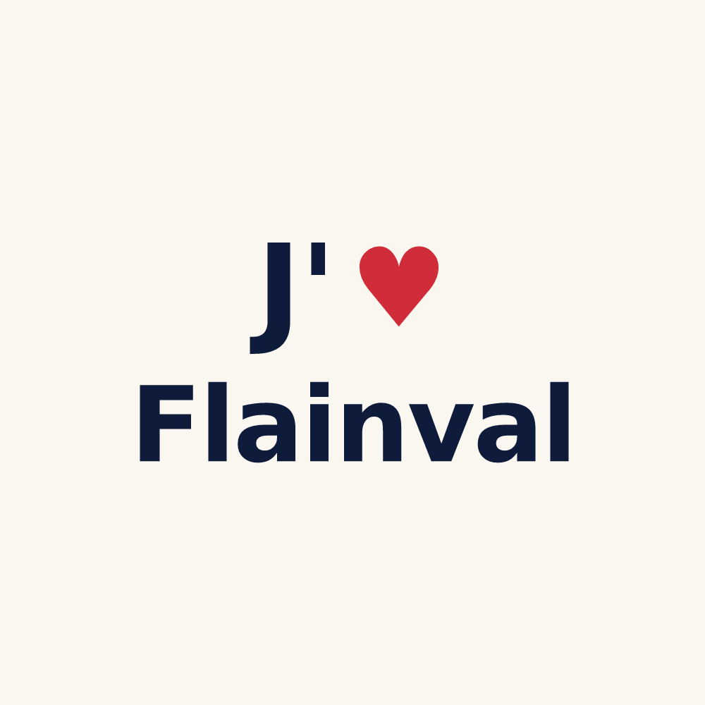 Tasse personnalisée Flainval — design J'aime Flainval