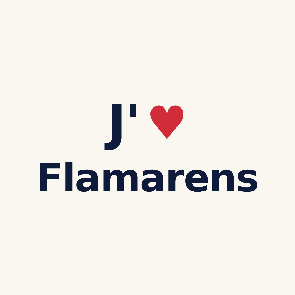 Tasse personnalisée Flamarens — design J'aime Flamarens