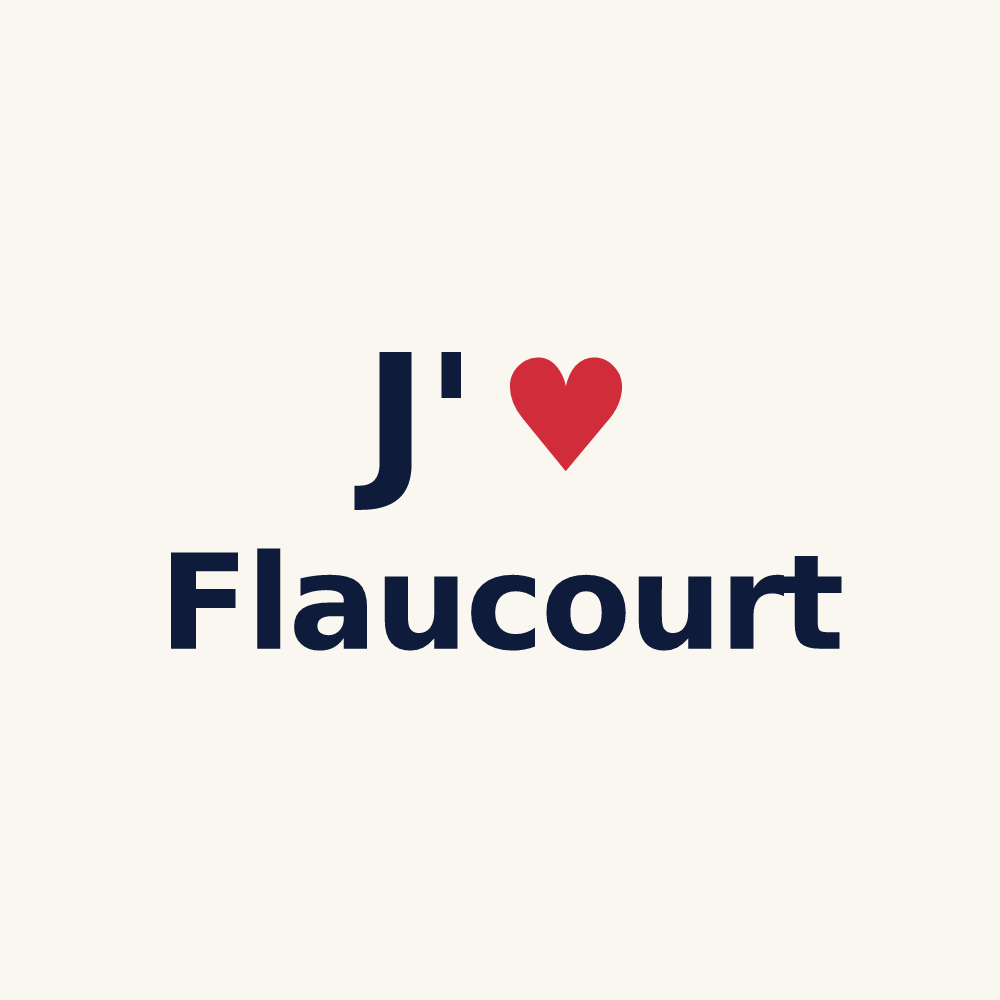 Tasse personnalisée Flaucourt — design « J'aime Flaucourt » imprimé sur la tasse