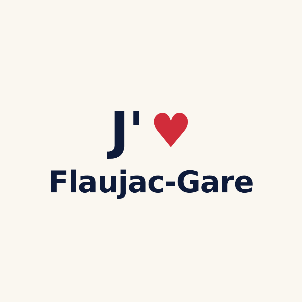 Tasse personnalisée Flaujac-Gare — design J'aime Flaujac-Gare