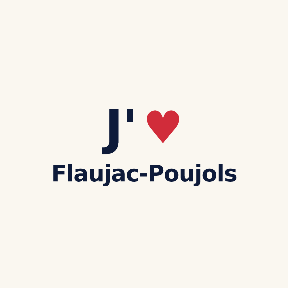 Tasse personnalisée Flaujac-Poujols — design J'aime Flaujac-Poujols