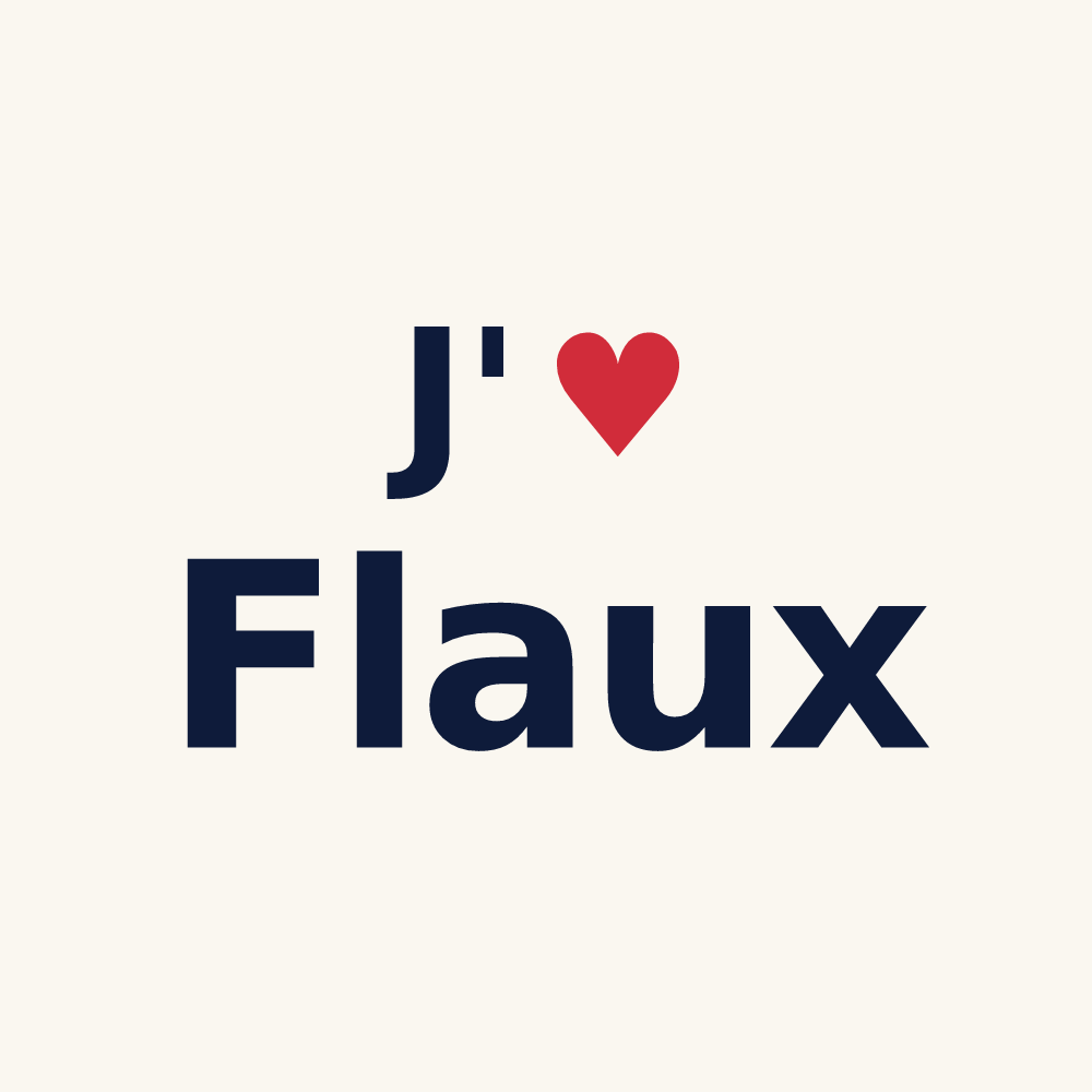 Tasse personnalisée Flaux — design J'aime Flaux
