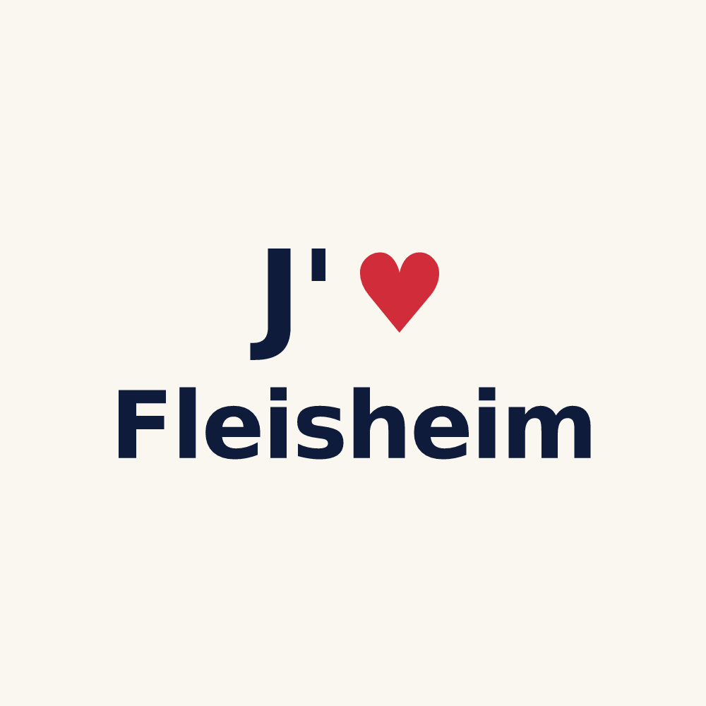 Tasse personnalisée Fleisheim — design J'aime Fleisheim