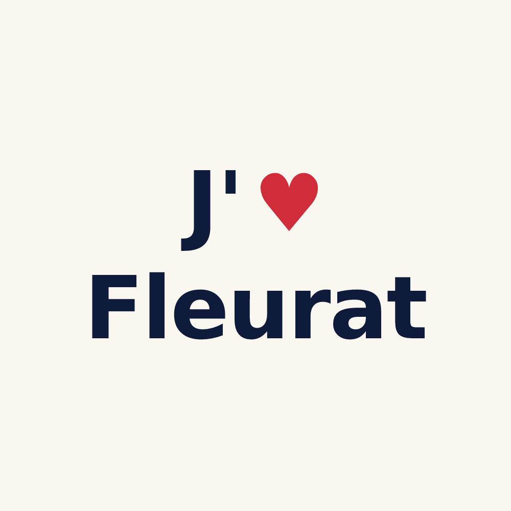 Tasse personnalisée Fleurat — design J'aime Fleurat