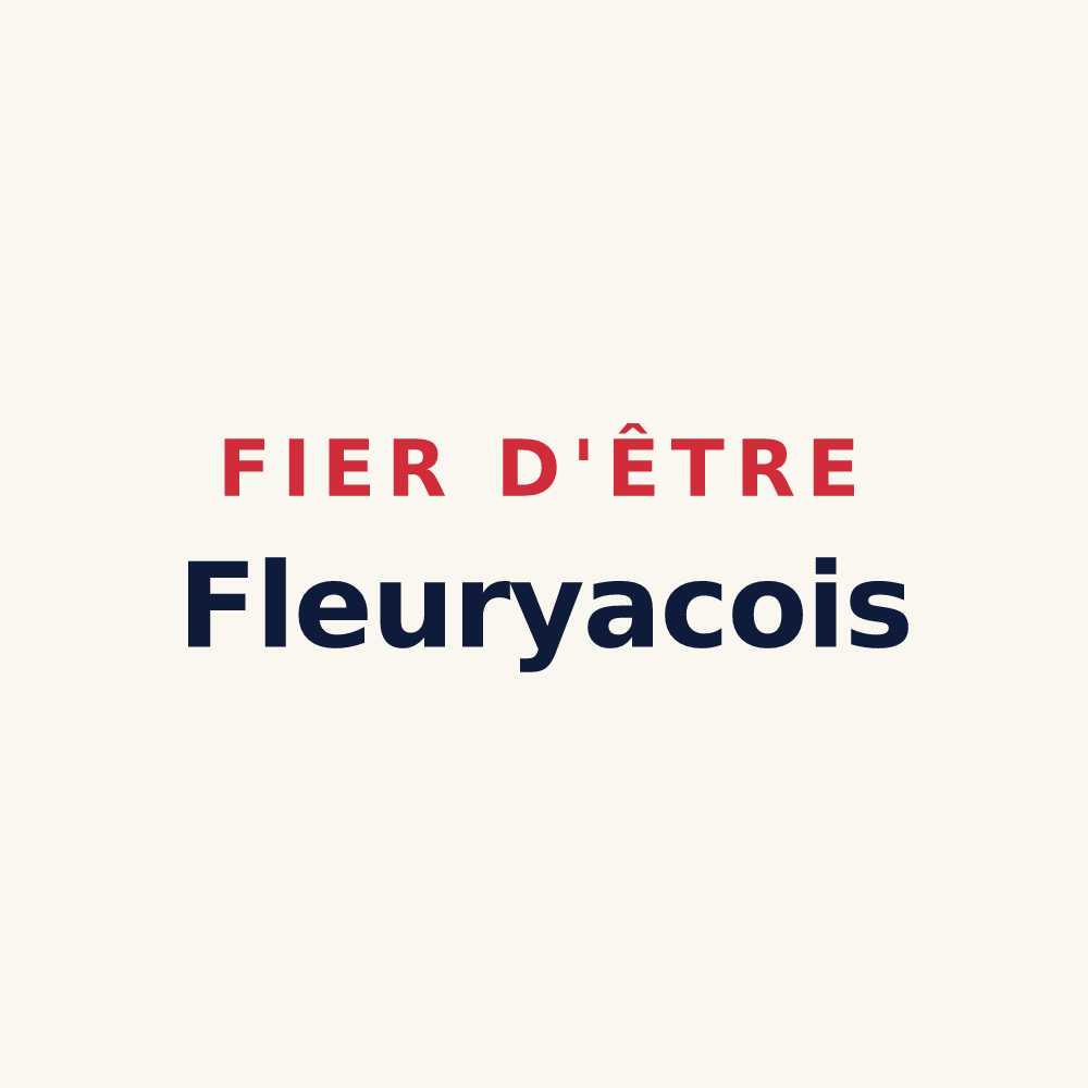 Tasse « Fier d'être Fleuryacois » — design pour Fleury
