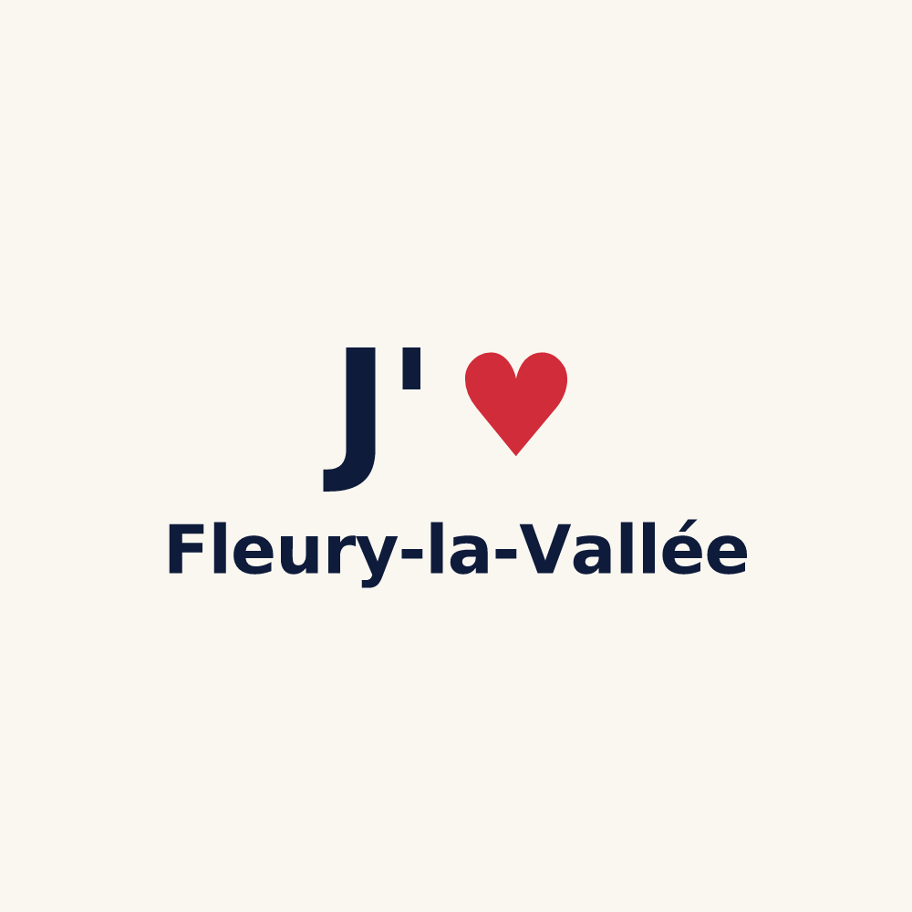 Tasse personnalisée Fleury-la-Vallée — design « J'aime Fleury-la-Vallée » imprimé sur la tasse