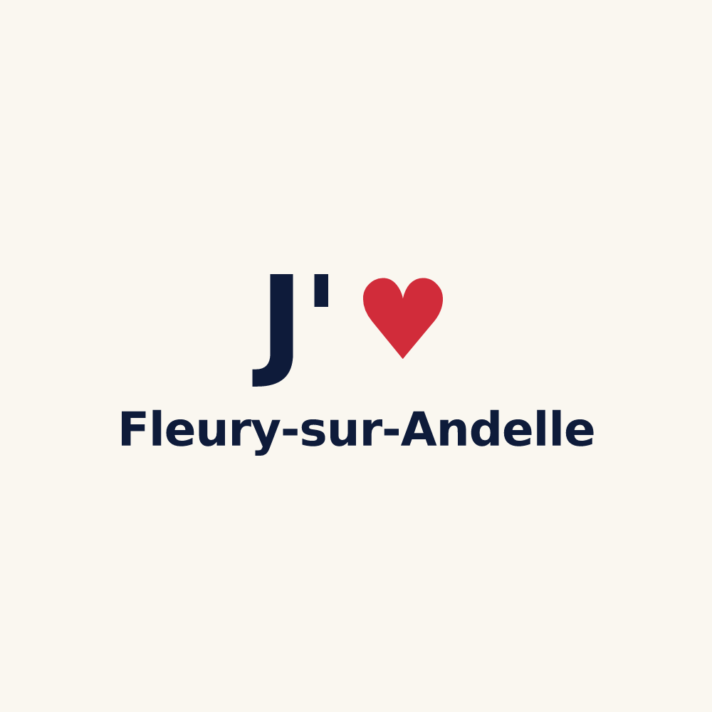 Tasse personnalisée Fleury-sur-Andelle — design J'aime Fleury-sur-Andelle