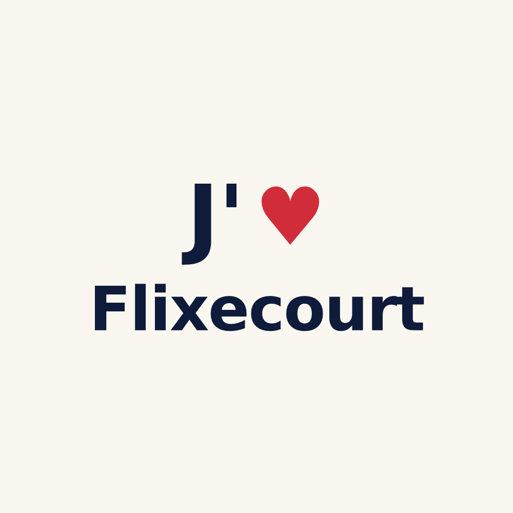 Tasse personnalisée Flixecourt — design J'aime Flixecourt