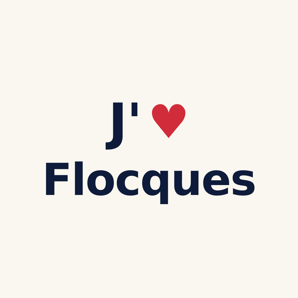 Tasse personnalisée Flocques — design J'aime Flocques