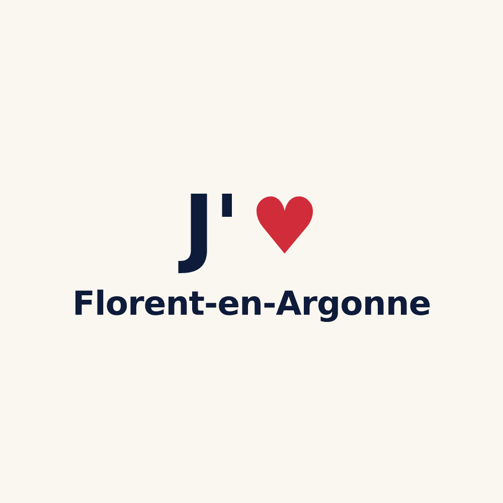 Tasse personnalisée Florent-en-Argonne — design J'aime Florent-en-Argonne