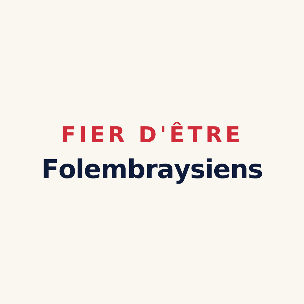 Tasse « Fier d'être Folembraysiens » — design pour Folembray