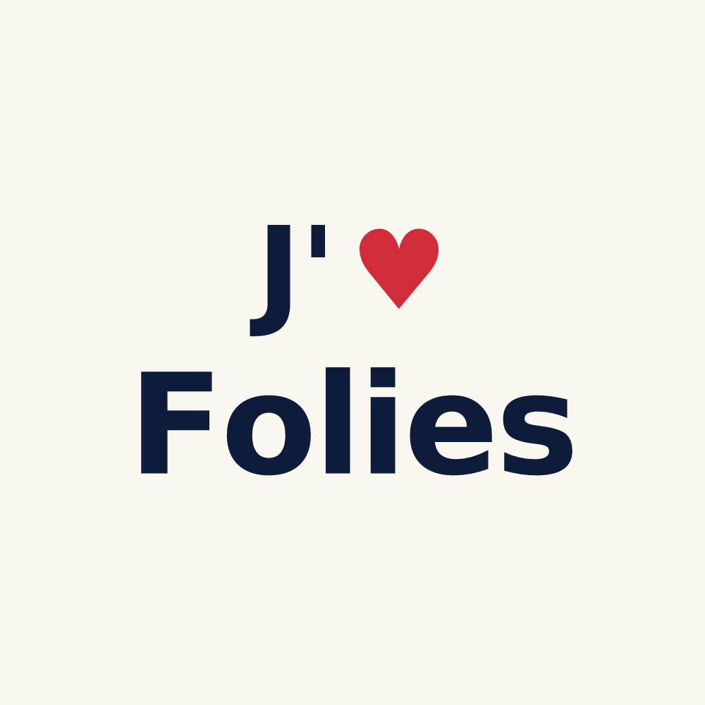 Tasse personnalisée Folies — design J'aime Folies