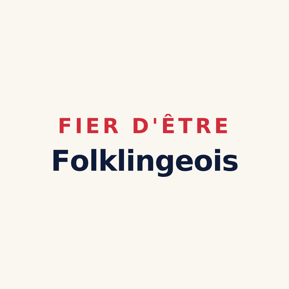 Tasse « Fier d'être Folklingeois » — design pour Folkling