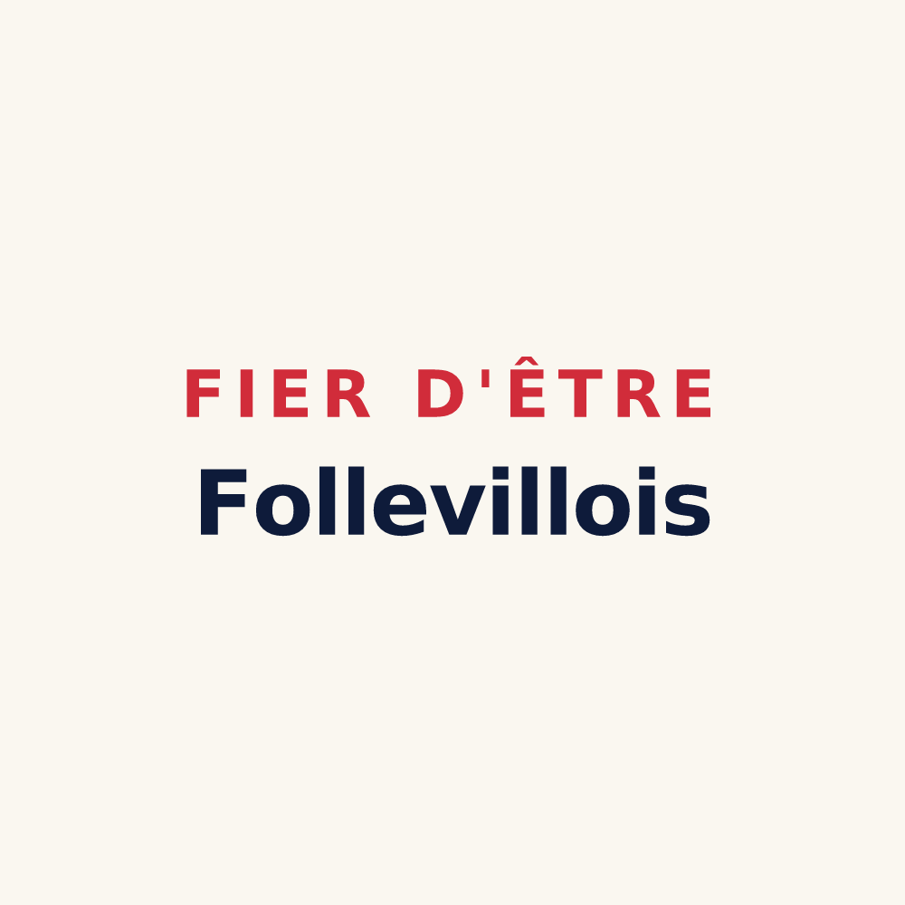 Tasse « Fier d'être Follevillois » — design pour Folleville