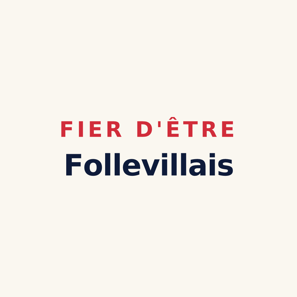 Tasse « Fier d'être Follevillais » — design pour Folleville