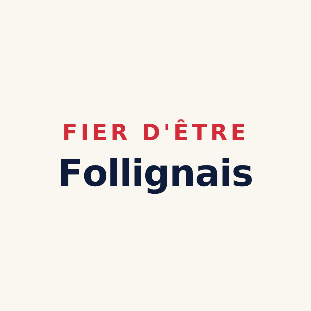 Tasse « Fier d'être Follignais » — design pour Folligny