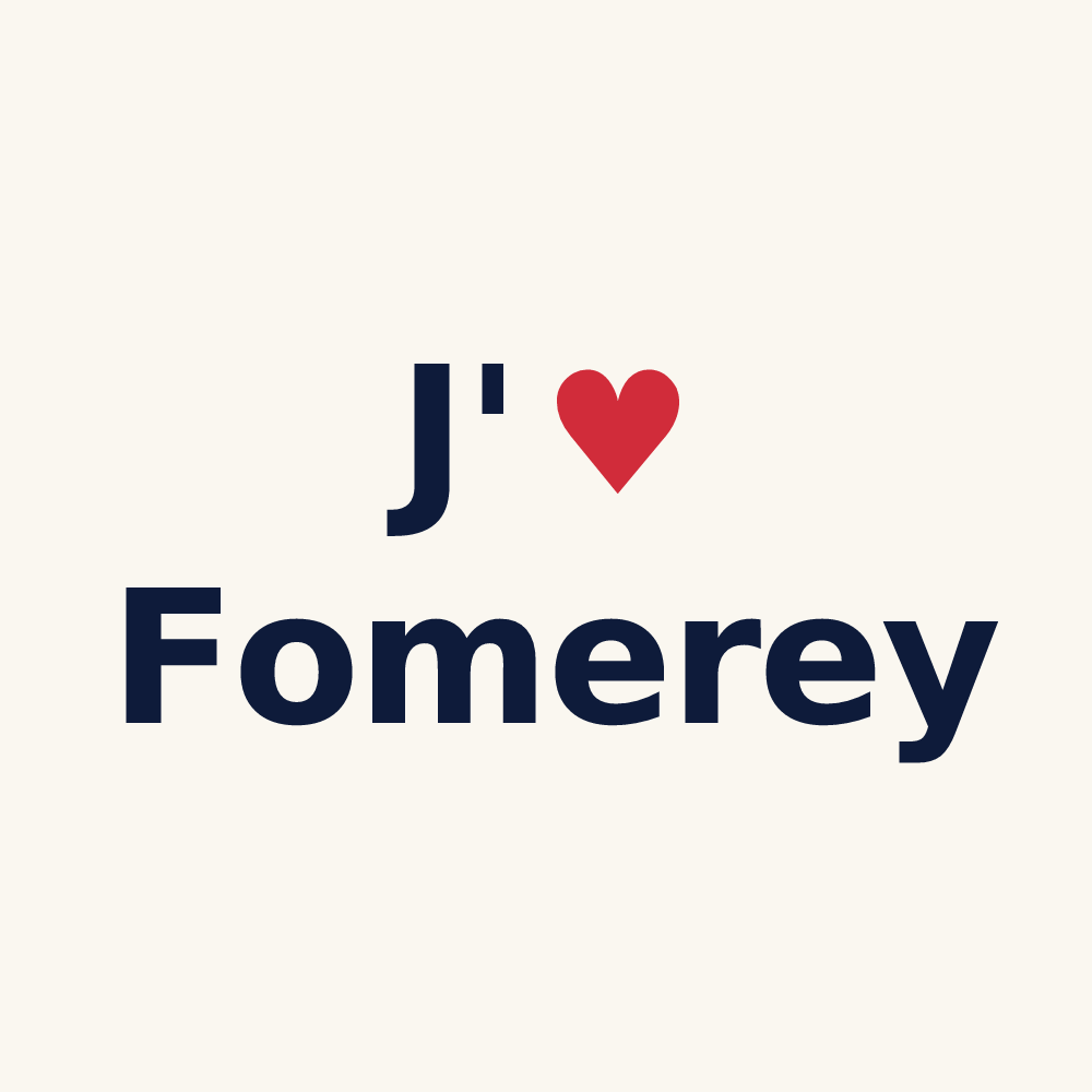 Tasse personnalisée Fomerey — design « J'aime Fomerey » imprimé sur la tasse