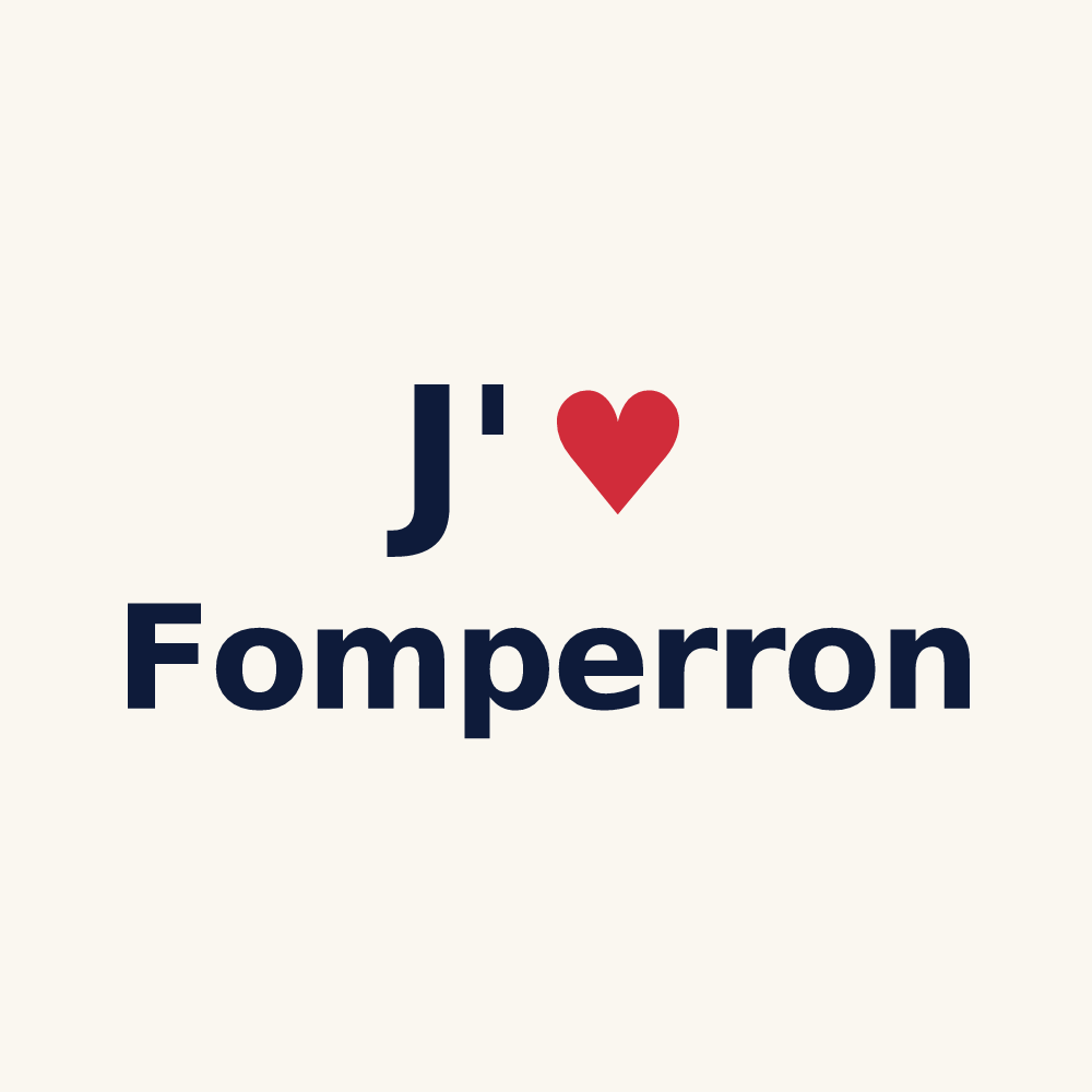 Tasse personnalisée Fomperron — design « J'aime Fomperron » imprimé sur la tasse