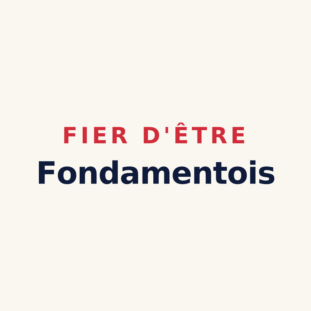 Tasse « Fier d'être Fondamentois » — design pour Fondamente