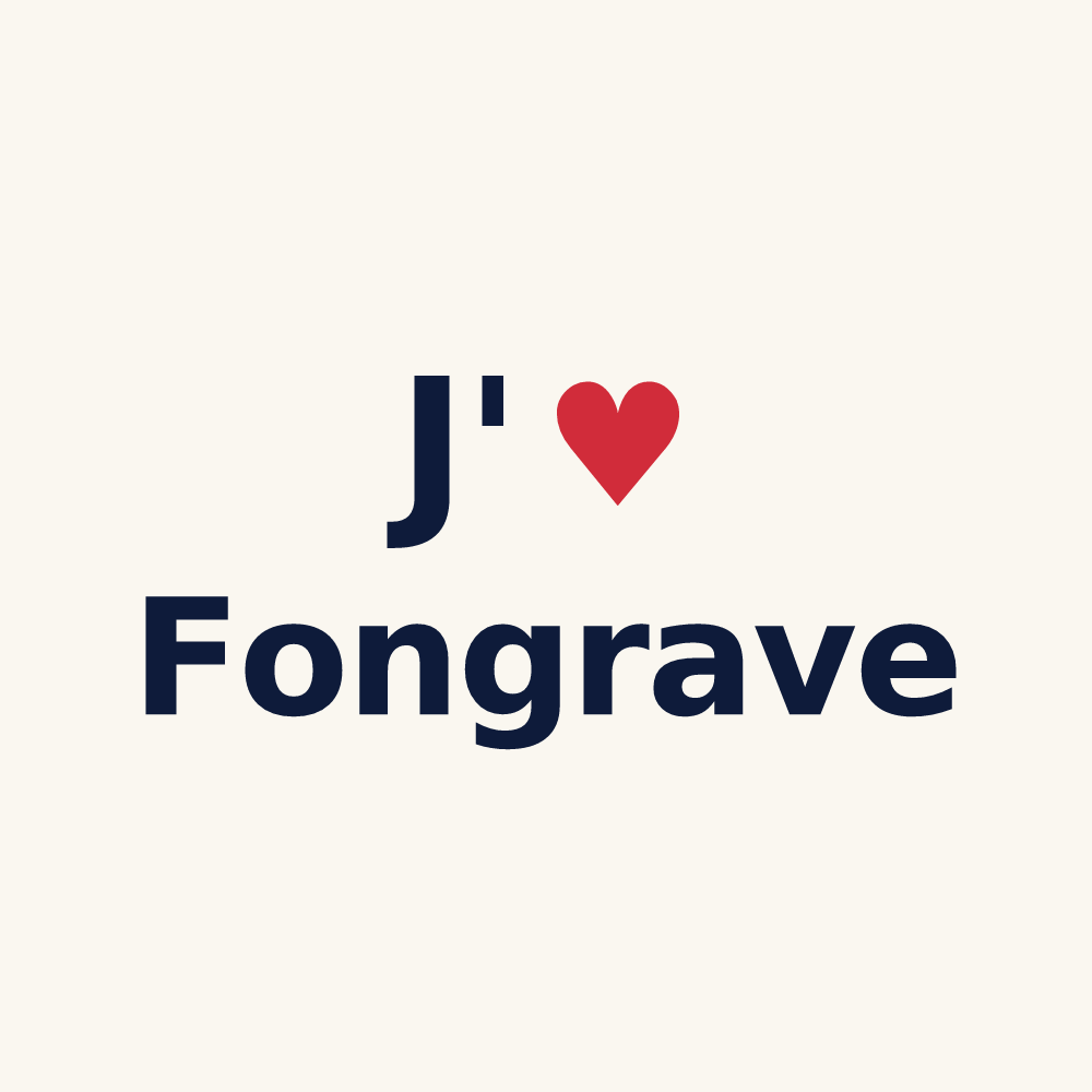 Tasse personnalisée Fongrave — design J'aime Fongrave