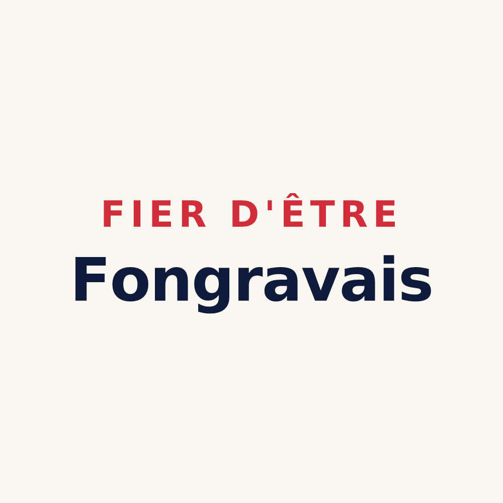 Tasse « Fier d'être Fongravais » — design pour Fongrave