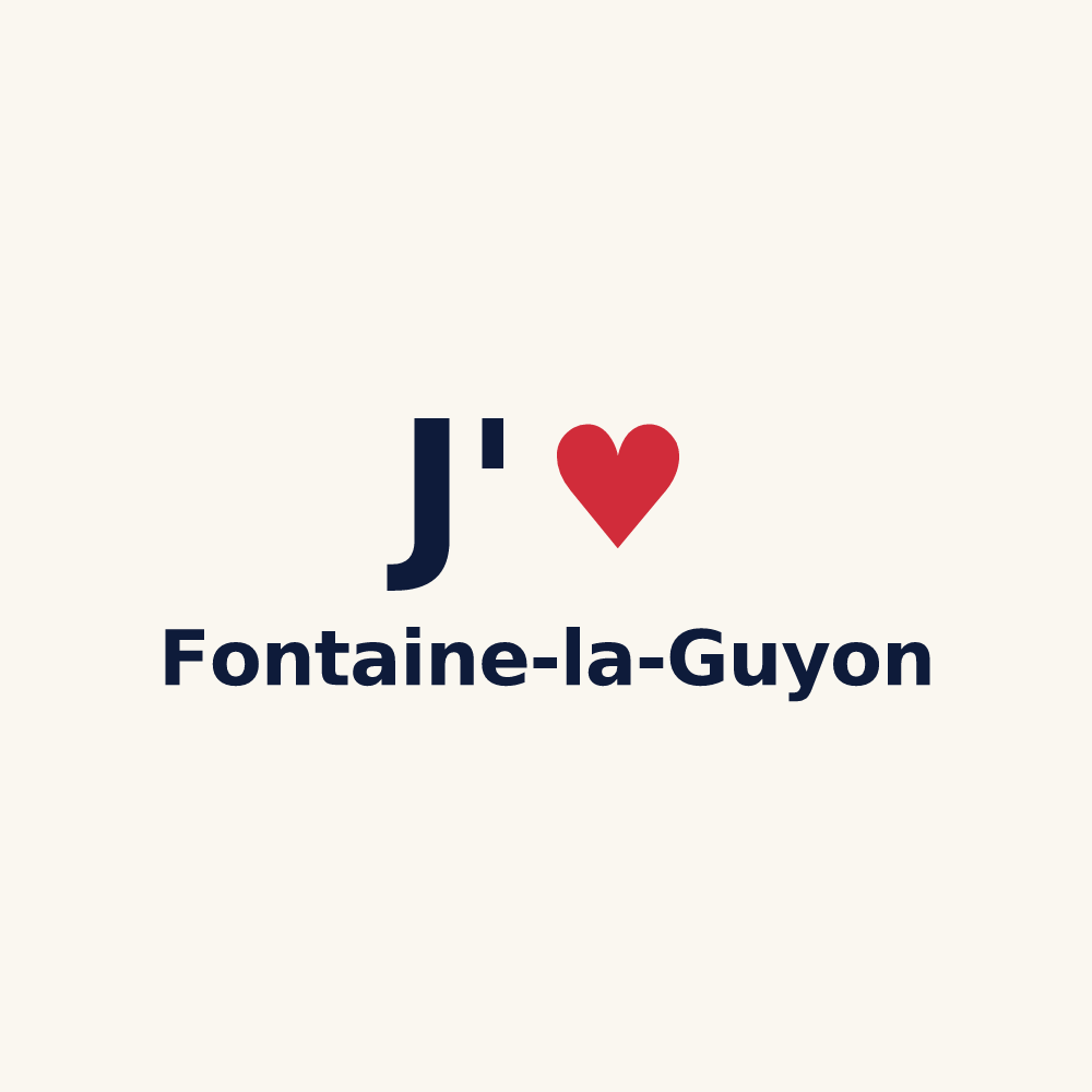 Tasse personnalisée Fontaine-la-Guyon — design « J'aime Fontaine-la-Guyon » imprimé sur la tasse
