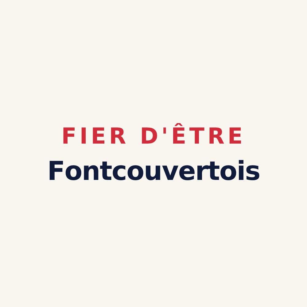 Tasse « Fier d'être Fontcouvertois » — design pour Fontcouverte