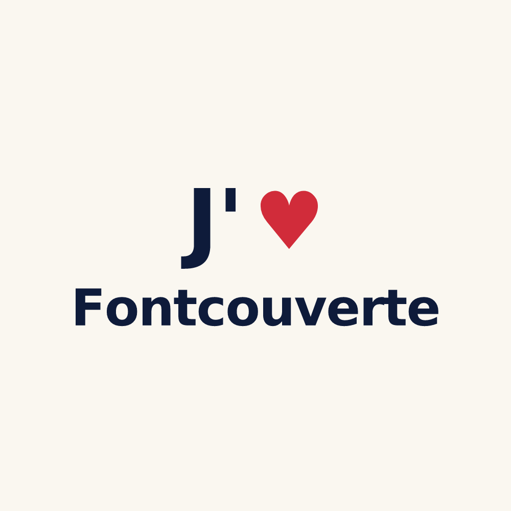 Tasse personnalisée Fontcouverte — design J'aime Fontcouverte