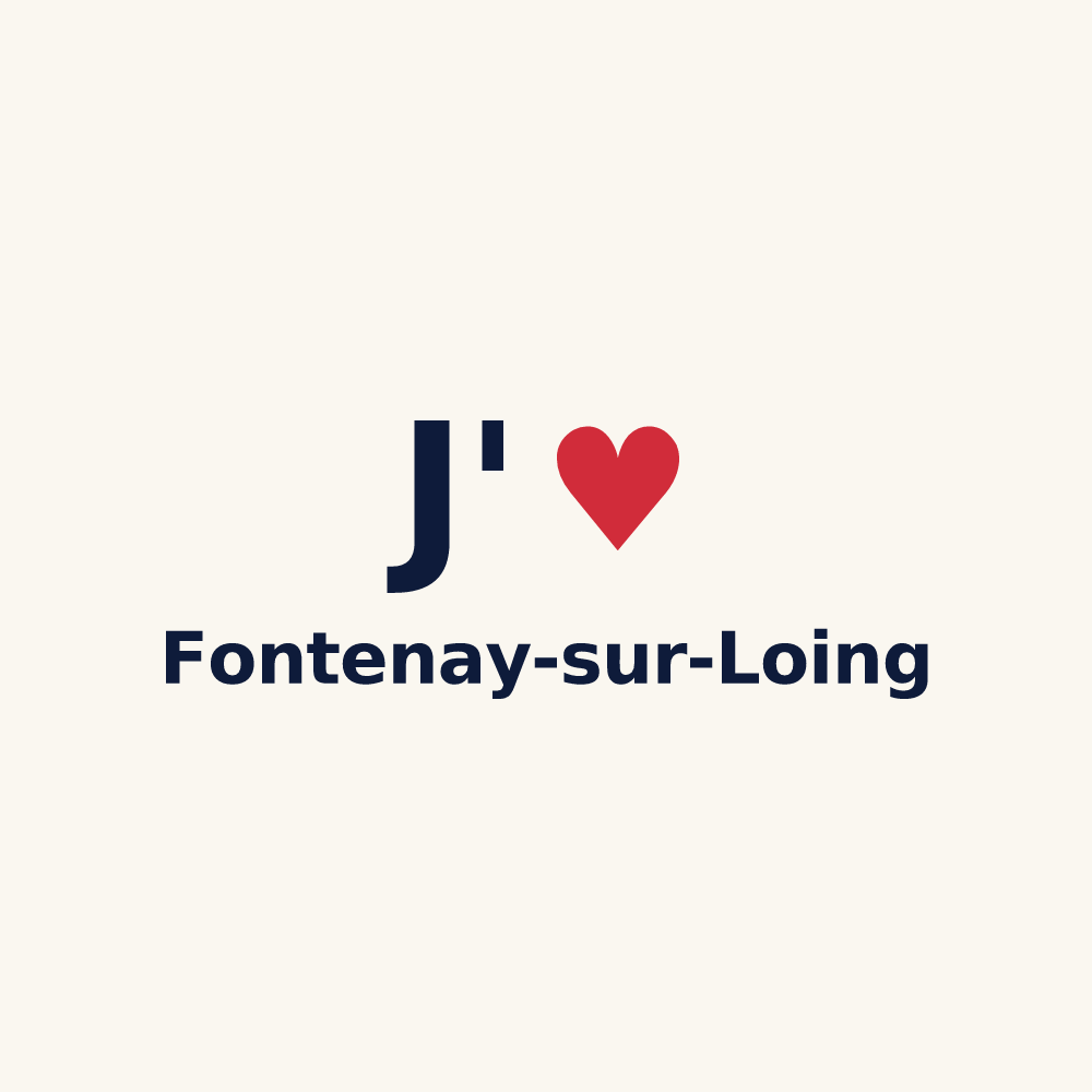 Tasse personnalisée Fontenay-sur-Loing — design « J'aime Fontenay-sur-Loing » imprimé sur la tasse