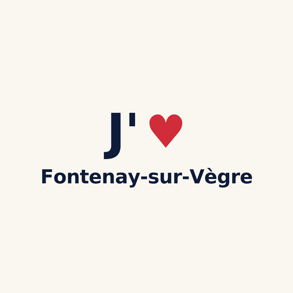 Tasse personnalisée Fontenay-sur-Vègre — design J'aime Fontenay-sur-Vègre
