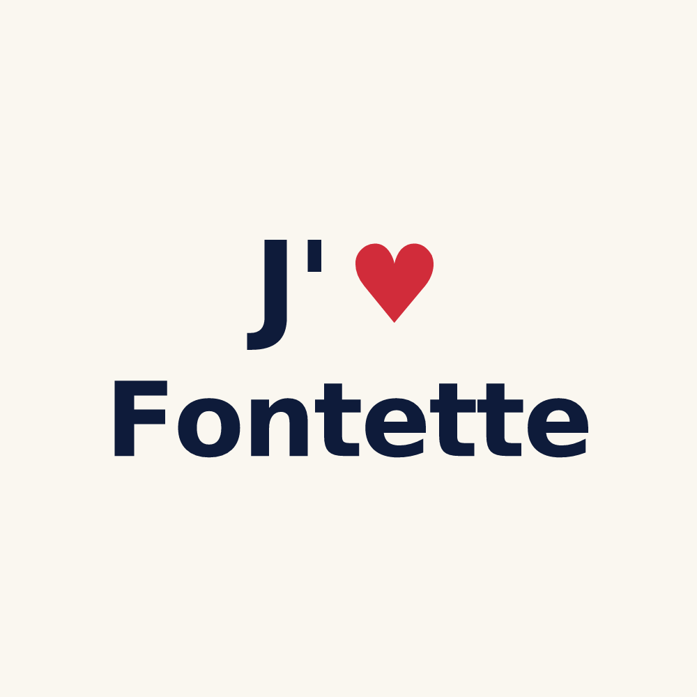 Tasse personnalisée Fontette — design J'aime Fontette