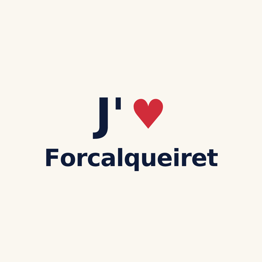 Tasse personnalisée Forcalqueiret — design J'aime Forcalqueiret