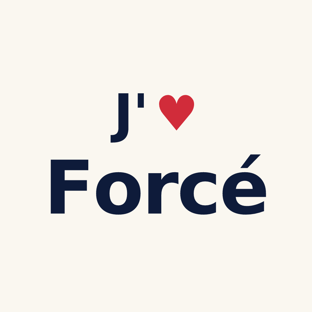 Tasse personnalisée Forcé — design J'aime Forcé