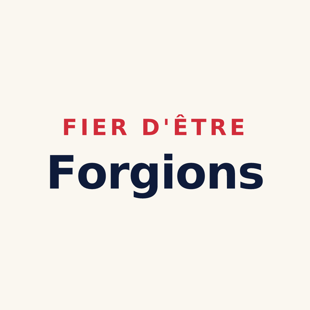 Tasse « Fier d'être Forgions » — design pour Forges-les-Eaux