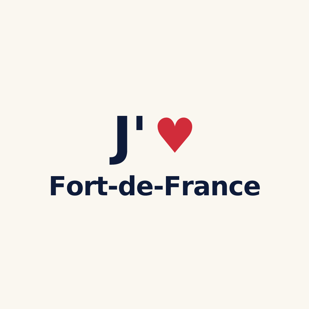 Tasse personnalisée Fort-de-France — design J'aime Fort-de-France