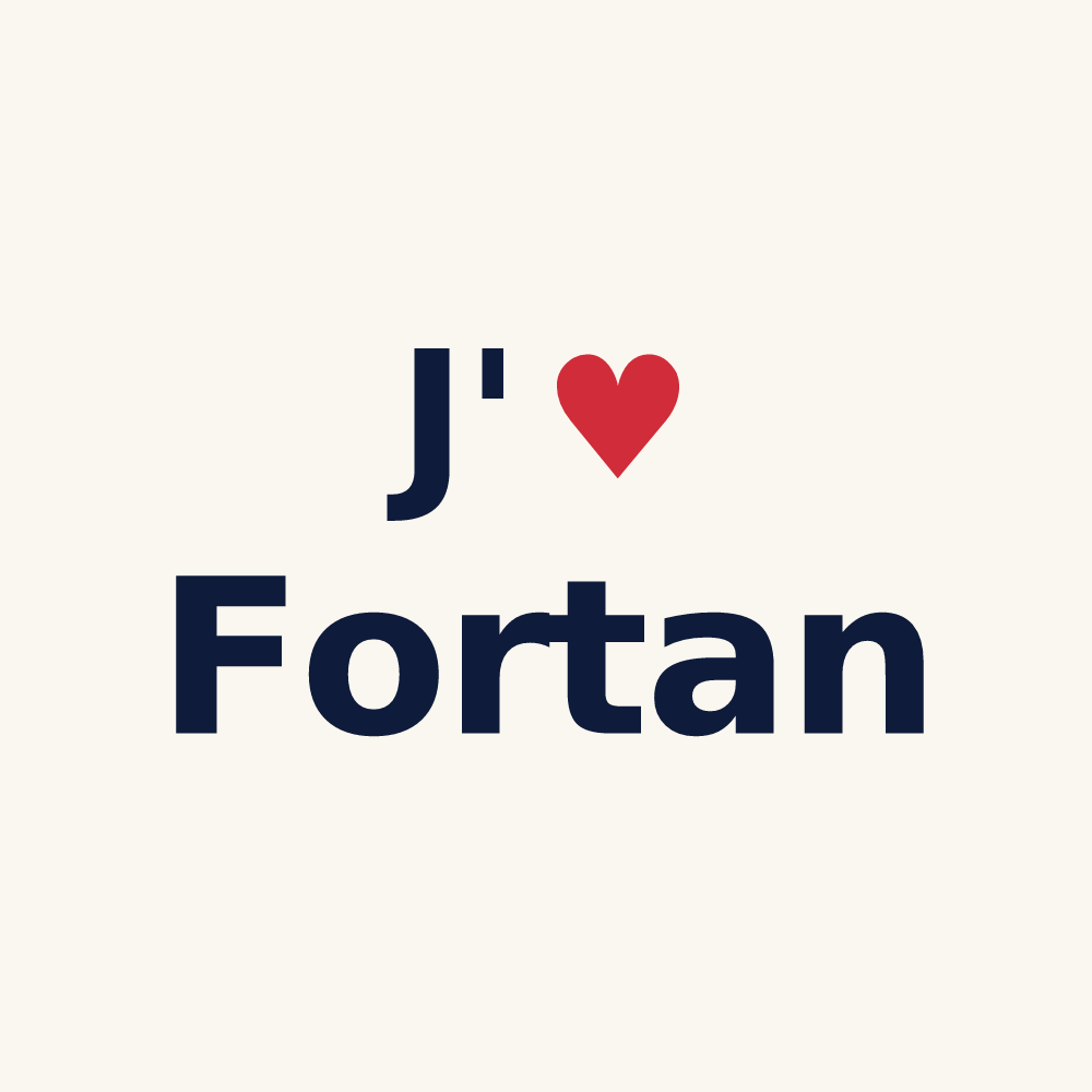 Tasse personnalisée Fortan — design J'aime Fortan