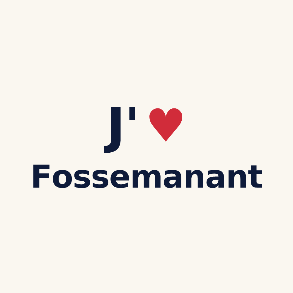 Tasse personnalisée Fossemanant — design « J'aime Fossemanant » imprimé sur la tasse